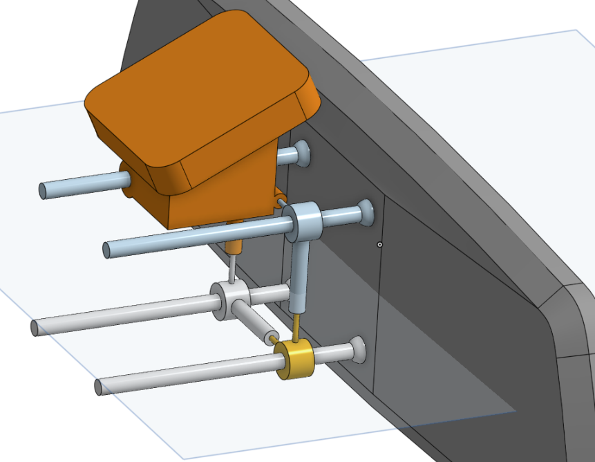 Redesigned rear-view mirror mount and damping elements